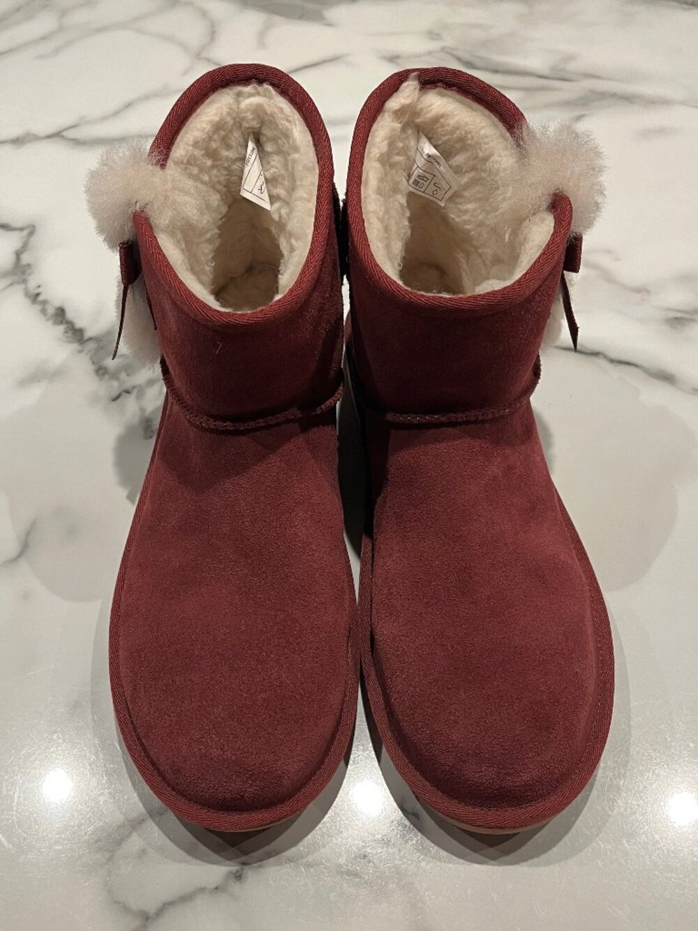 Koolaburra by UGG Victoria Mini Boots Burgundy Port Wine -Size 10